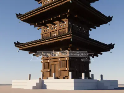 Japanese - Yasaka Pagoda 3D model