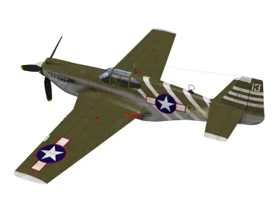 North American P-51A Mustang 3D model