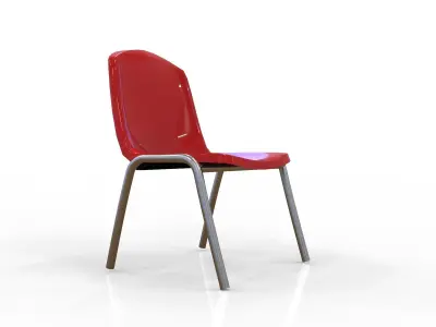 Simple Plastic Chair Free low-poly 3D model
