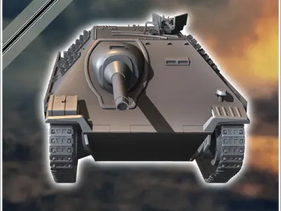 Flammpanzer 38t Hetzer - miniatures tabletop scenery 3D print model