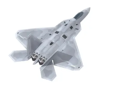 F-22 Raptor Low-poly 3D model