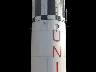 High quality 3d model Mercury-Redstone rocket 3D model