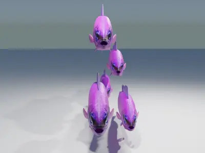 Orchid Dottyback Fish 3D model