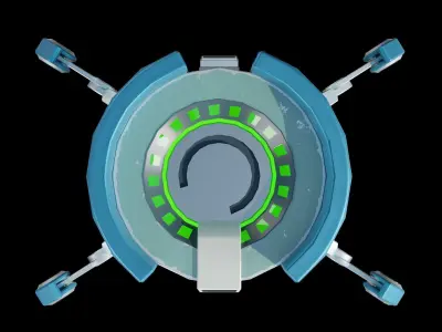 Robot for grow plants Low-poly 3D model