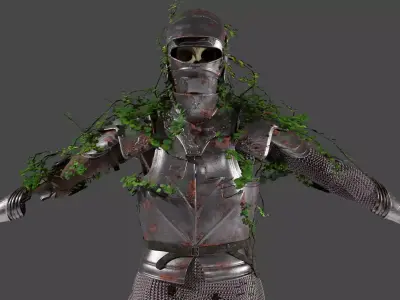 Medieval Skeleton Knight RIGGED Free 3D model