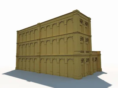 Building Facade 184 Low Poly Low-poly 3D model