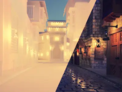 Exterior old street Cairo Egypt 3D model