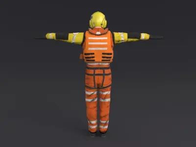 Pilot Rigged Low-poly 3D model
