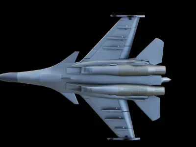 Shenyang J-15 Chinese Fighter Jet Low-poly 3D model
