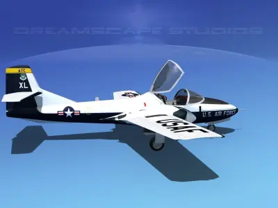 Cessna T-37 Tweetybird V02 USAF 3D model