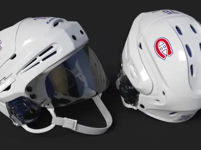 Protective Hockey Helmet 3D model
