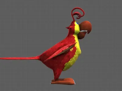 Parrot V01 Low-poly 3D model