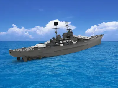 battleship 3D model