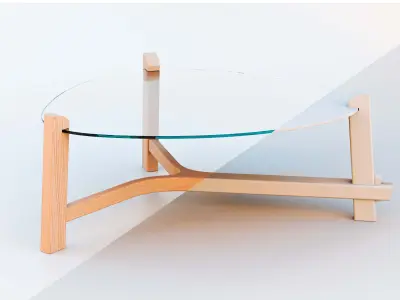 Confluencia wooden coffee table FREE Free 3D model