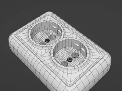 Power socked 3D Blender Free 3D model