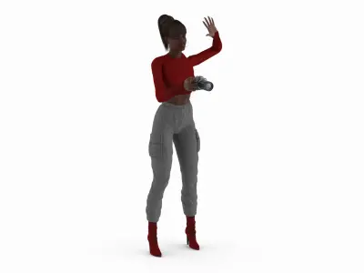 Canon Camera with Photographer 3D model