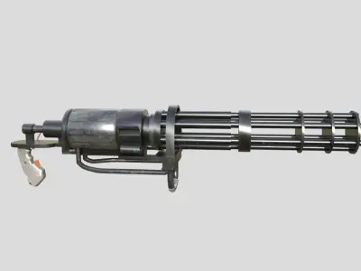 MINI gun model 3d game ready model Low-poly 3D model Low-poly 3D model