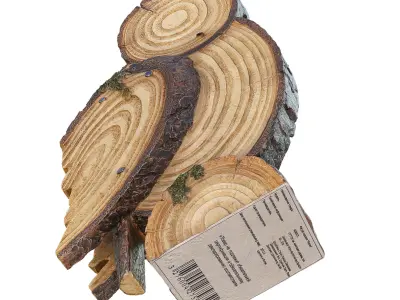 Owl made of wood 3D model