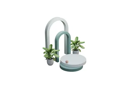 Decorative Podium 3D Model Free Download Free low-poly 3D model