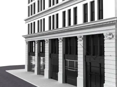 New York corner building 3D model