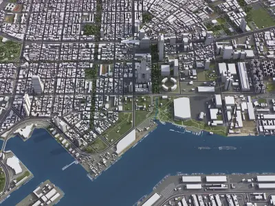 Kaohsiung Low-poly 3D model