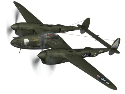 Lockheed P-38 Lightning - Journeys End 3D model