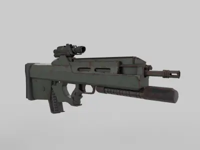  Assault rifle 3D model