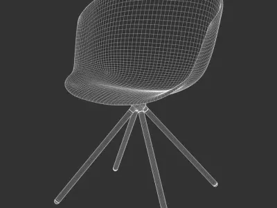  Replica Wendelbo Plastic V1 Chair Model, Black 