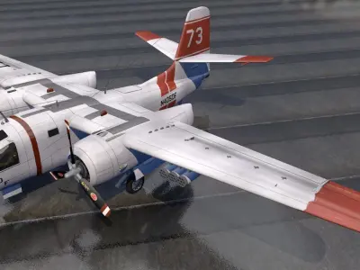 Grumman S2F-1 Tracker 3D model