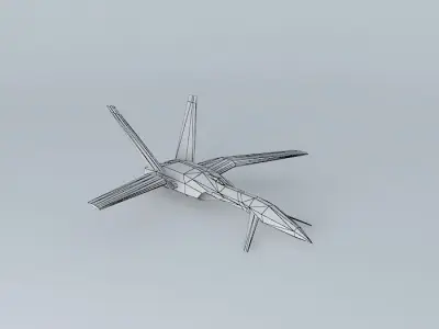 Futuristic jet plane Free 3D model