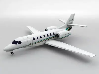  Cessna Citation Sovereign Aircraft Low-poly 3D model