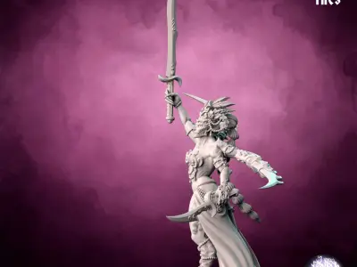 Champion Lord- Scourge Daemon - Multiple weapon options 3D print model