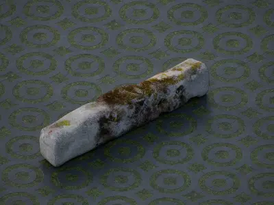 Stone Bench Low-poly 3D model buy