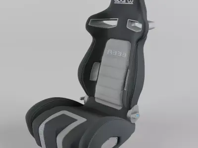 Racing Seat Sparco R333 Grey 3D model
