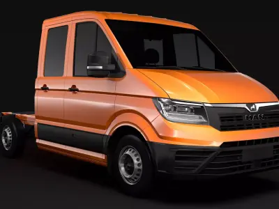MAN TGE Chassis Double-Cab 2017 3D model