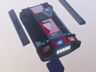 spaceship part 3D model