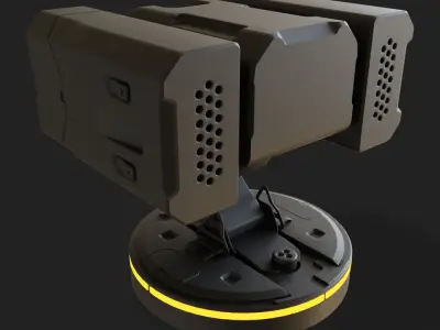 Hardsurface Sci fi Turret Design 3D model