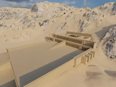 somer ancient pyramid-Ziggurat Temple 3D model