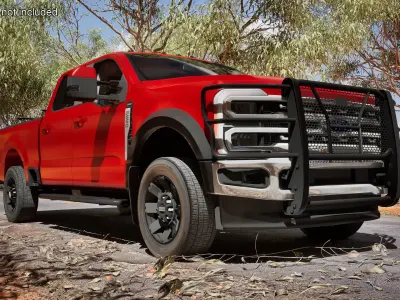 Ford Super Duty F 550 Lariat 2023 with Accessories Rigged for Cinema 4D 3D model