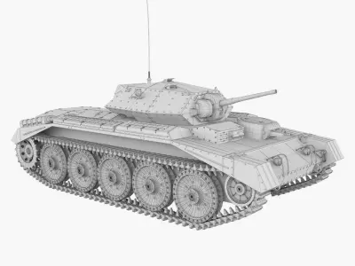 Crusader MK VI Low-poly 3D model