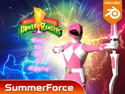 Pink Ranger - Mighty Morphin Power Ranger 3D model