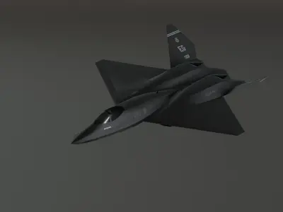 Y23 Black Widow Low-poly 3D model