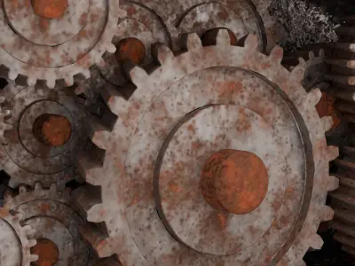 gear box Low-poly 3D model