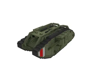 WW1 tank pack and The great Martian war themed vehicles 3D model