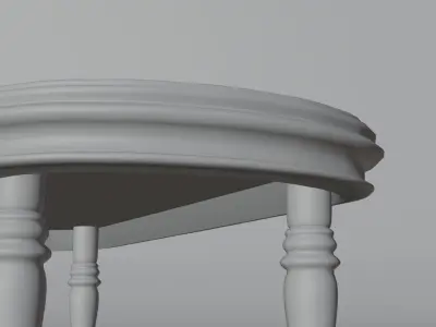 Set Wooden Furniture 3 3D model