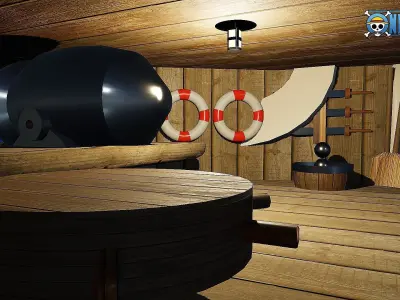 Going Merry One Piece Complete With Rooms 3D model