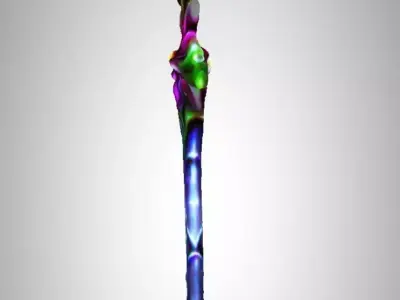 Girly Flower Sword Low-poly 3D model