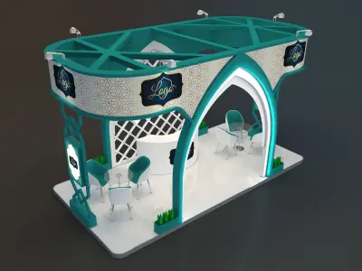 exhibition stand 18 sqm 3D model