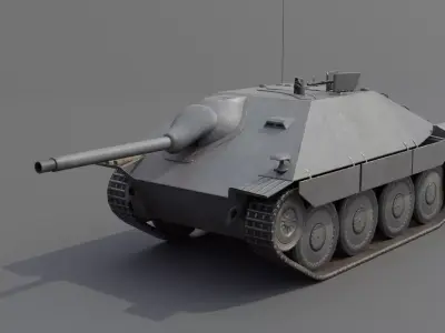 Jagdpanzer 38 Hetzer Light Tank Destroyer Low-poly 3D model