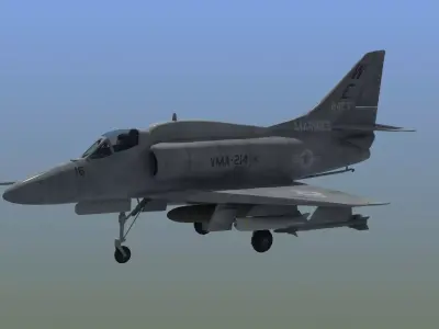 A4 Skyhawk US Marines 3D model